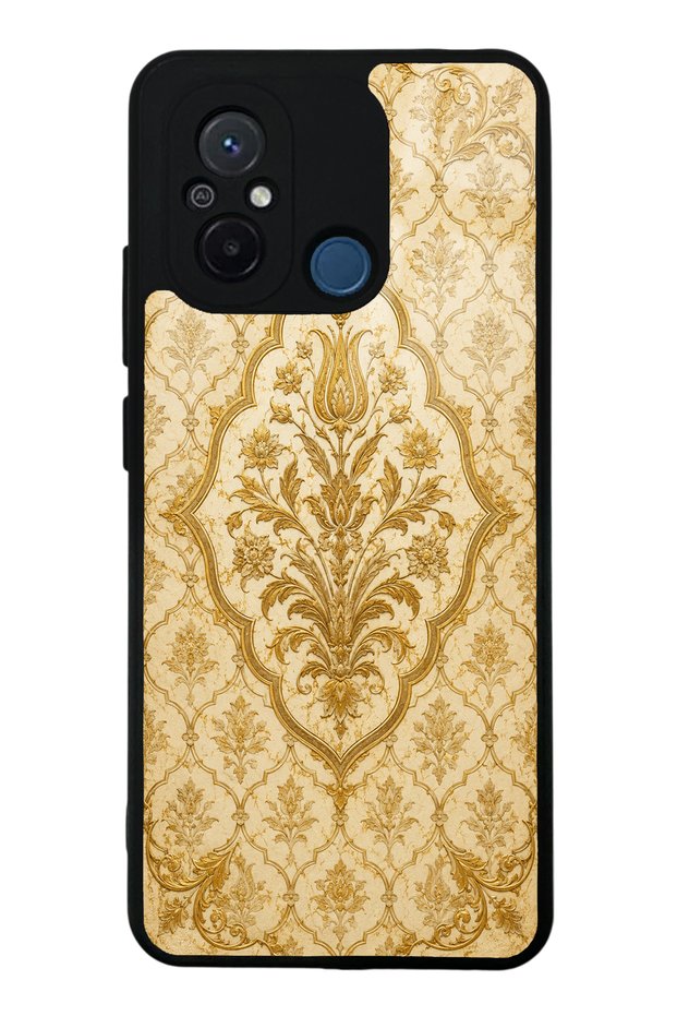 Xiaomi Redmi 12C Ivory Ottoman Gold Design Glossy Phone Case