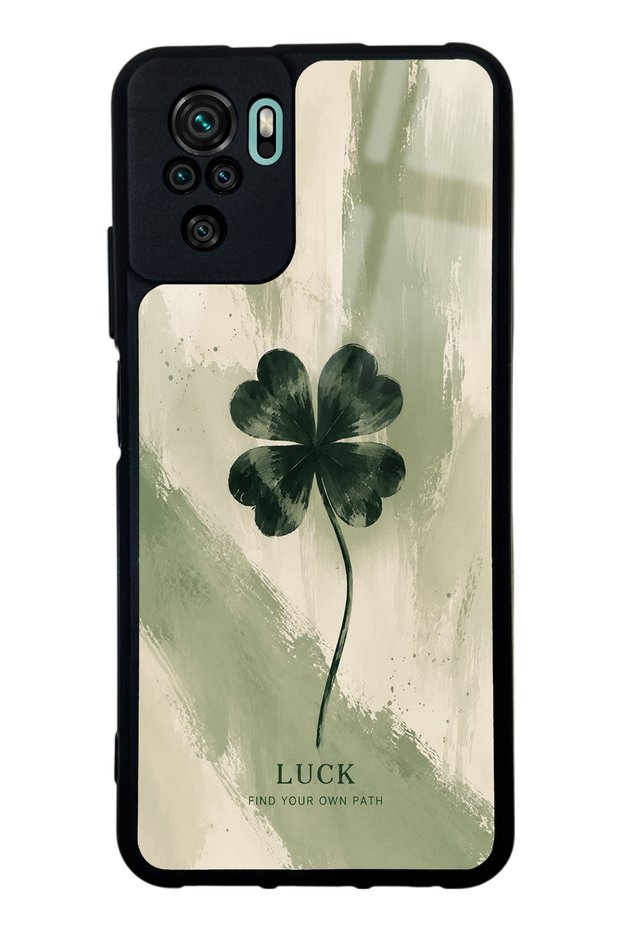 Xiaomi Redmi Note 10 Glossy Phone Case with Lucky Sage Clover Design