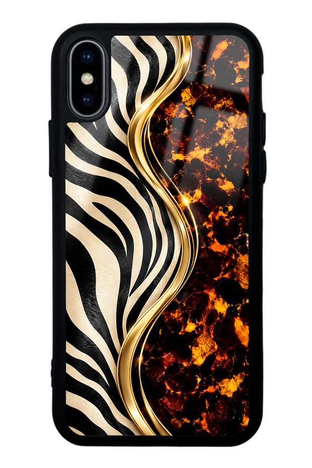 iPhone XS Max Black Safari Design Glossy Phone Case