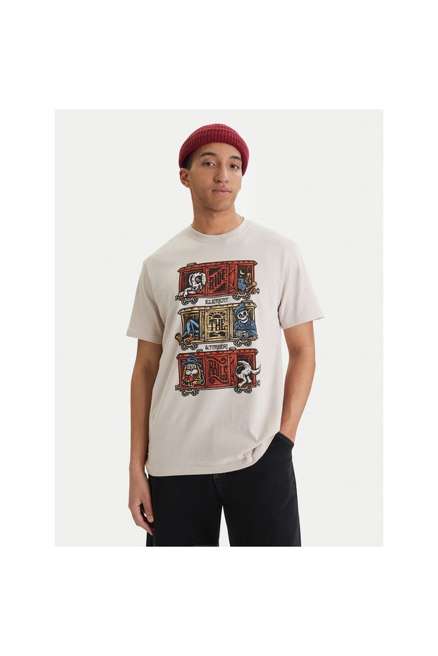 Tricou bărbătesc ELYZT00574-TEG0 Bej