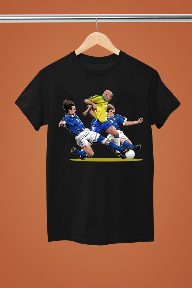 Ronaldo Nazario Printed Cotton Short Sleeve Regular Fit Youth and Children T-Shirt