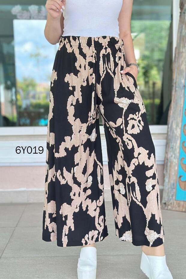 Pocketed Casual Viscose Pants 6Y019