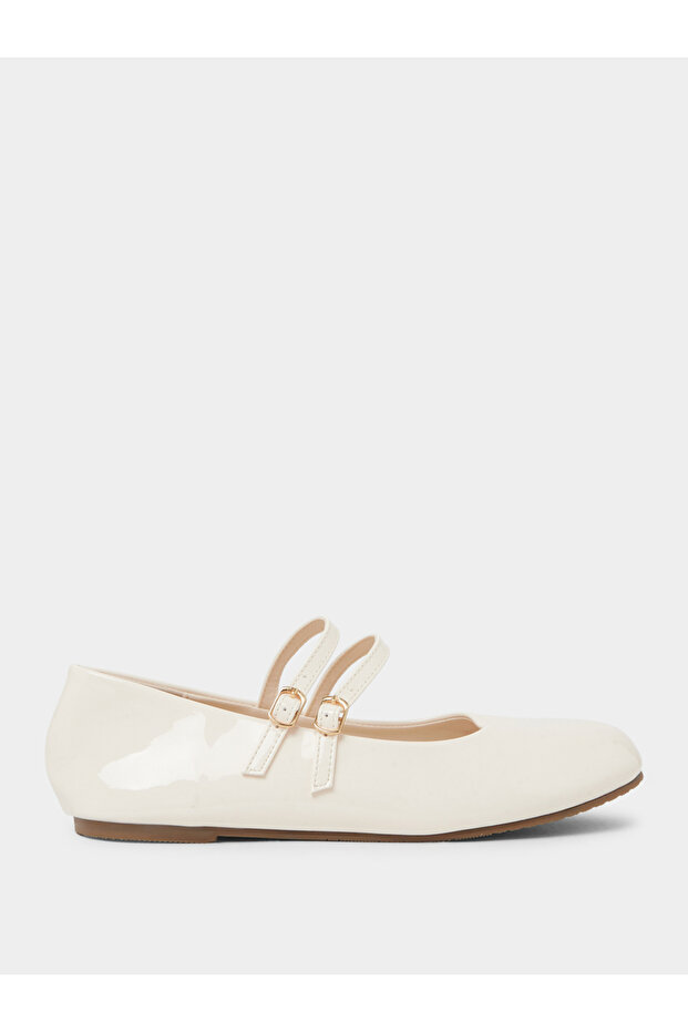 Plain Double Strap Ballerina Shoes