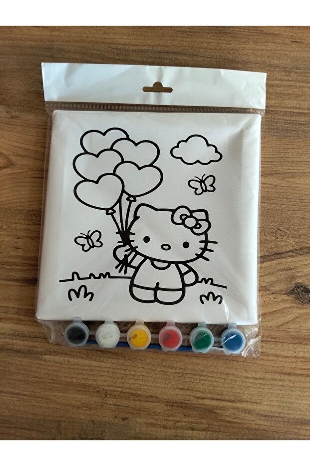 Hello Kitty Balon Tuval Boyama