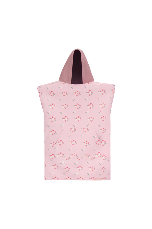 Microfiber Children's Poncho Cherry