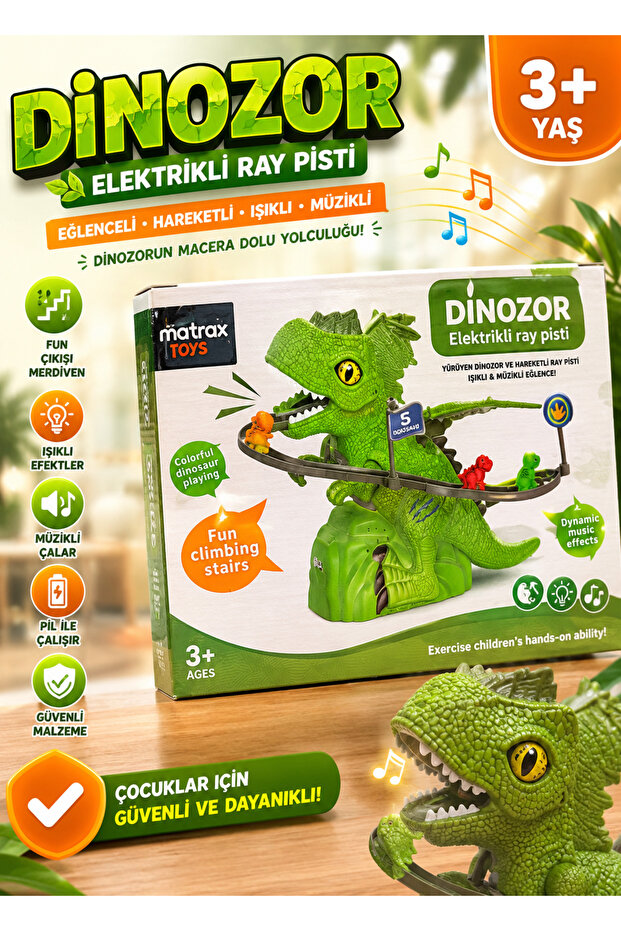 Dinosaur Electric Railroad Track Toy