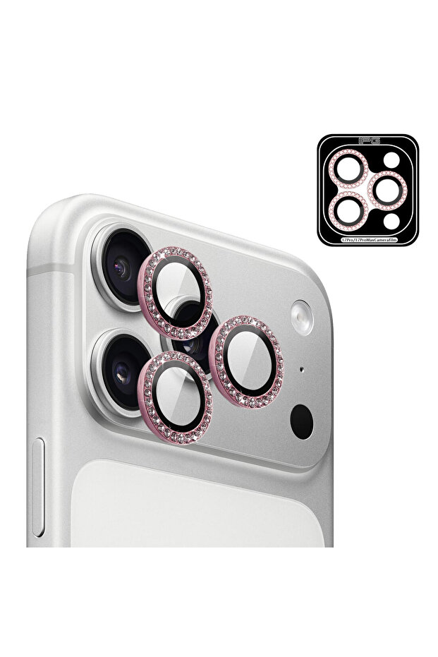 واقي عدسة الكاميرا ProLENS لهاتف iPhone 17 Pro / iPhone 17 Pro Max، زجاج مقاوم للكسر مع إطار من حجر الألماس