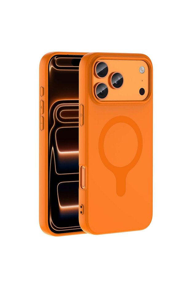 Case Pastello Magsafe Orange Compatible with Apple iPhone 18 Pro