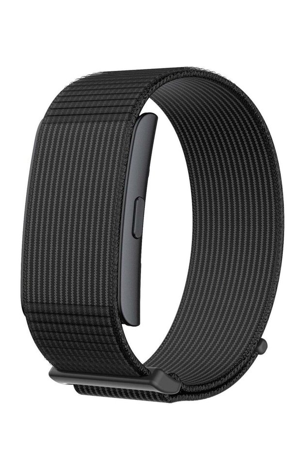 Smart Fitness Band with Heart Rate SpO2 and Sleep Monitoring, 5ATM Waterproof Nylon Strap, Bluetooth 5.4, 10-Day Battery - Black