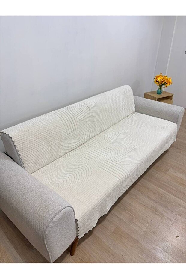 Non-Slip Sole Sponge WELSOFT Sofa - Sofa Bed Cover 170x210 ( 1 item ) cream color