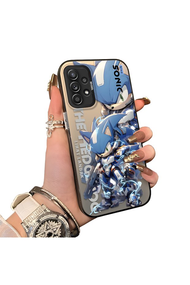 Samsung Galaxy A52/A52S Compatible Hard Acrylic Back Silicone Edge Lens Protection Case