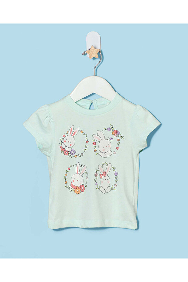 Infant Girls Light Blue Jersey T-Shirt