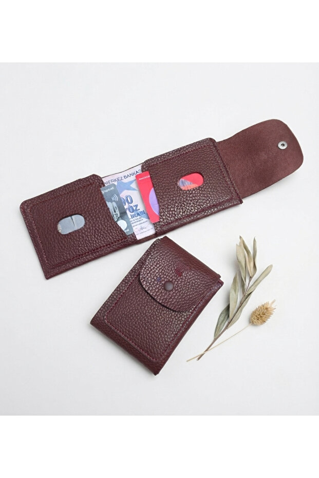 Unisex New Design Minimalist Model Folding Wallet with Coin Compartment and Credit Card Holder