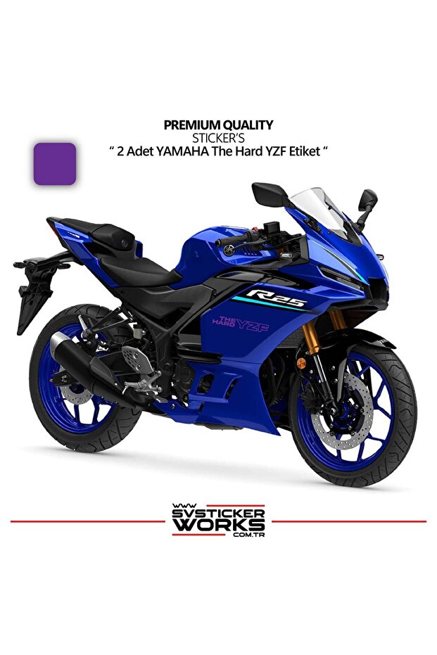Yamaha the hard yzf sticker high quality foil 2 pieces sticker label