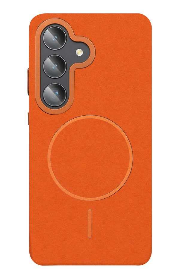 Ilkestor Galaxy S26 Luno Leather Magsafe Cover (171327) - Orange