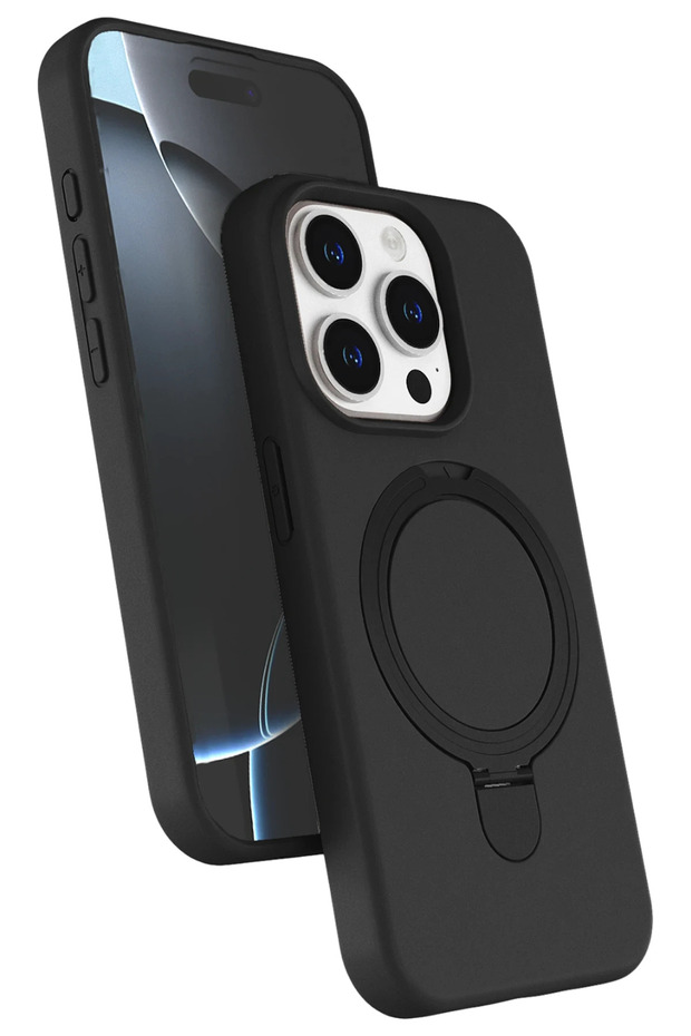 Ilkestor iPhone 15 Pro Max Regal Magsafe Stand Cover (124857) - Black
