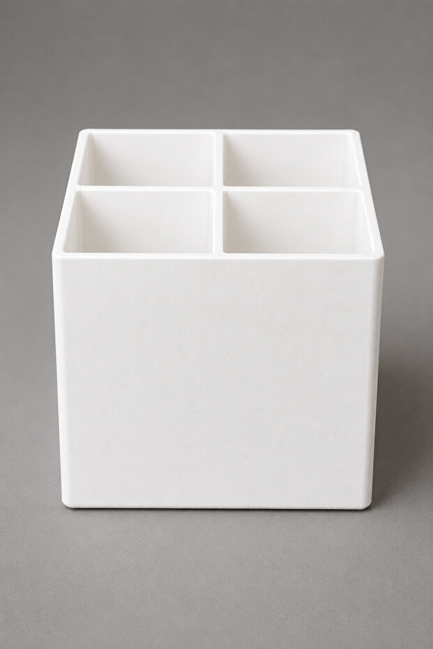 4-Compartment Desktop Block Pen Holder | Desktop Organizer