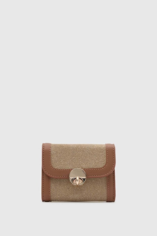Marine Suede Women's Wallet Beige