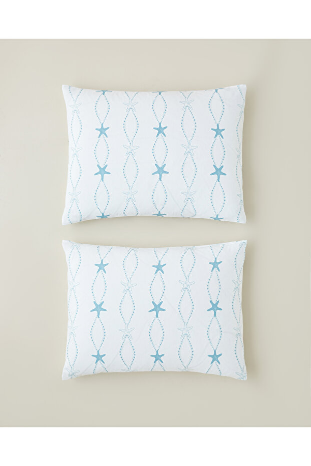 Starfish Easy-Iron 2-Piece Pillowcase 50X70 cm Blue