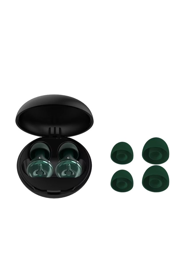 1 pair green Adjustable Sound Insulation and Noise Reduction Sleep Music Outdoor Earplugs Anti-noise