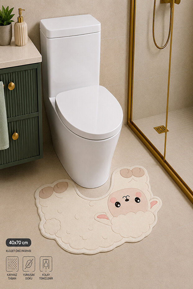 Sweet Toilet Seat Mat Digital Printed Washable Non-Slip Based Bathroom Mat