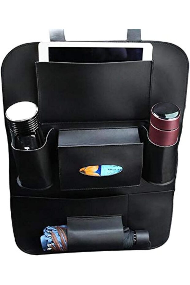 Multi-pocket Car Back Seat Storage and Organizer Bag, Black