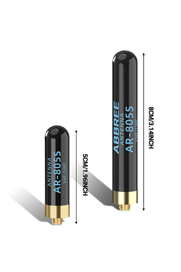805Plus and 805S BK ABBREE AR-805 Plus AR-805S High Gain Dual Band Antenna SMA Female Connector For