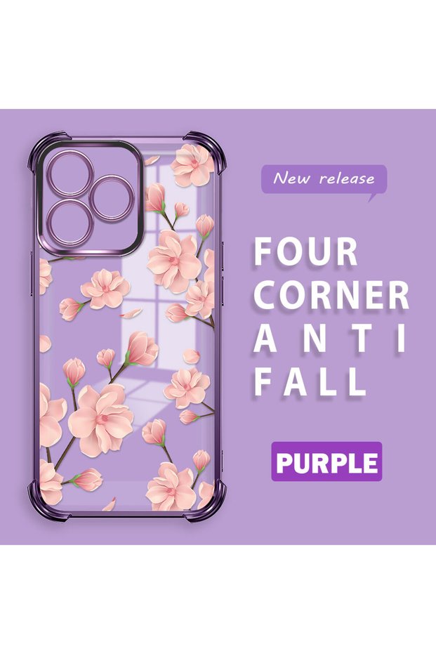 Realme Note 50 Compatible Transparent Back Cover Four Corners Reinforced Impact Protection Silicone Case