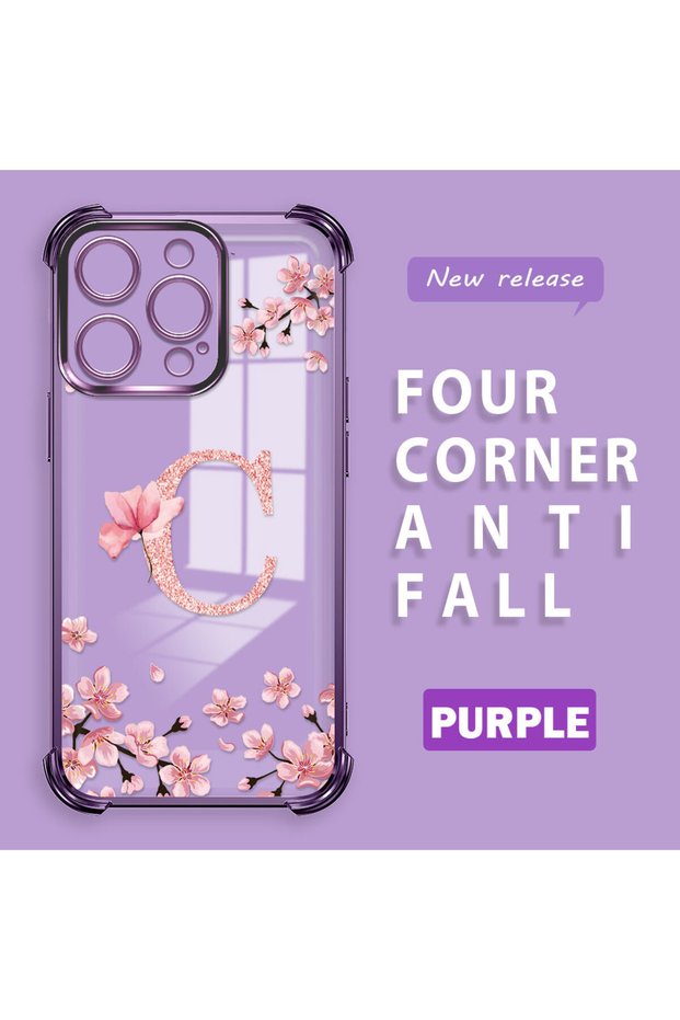 iPhone 14 Pro Compatible Transparent Back Four Corners Reinforced Impact Protection Silicone Case