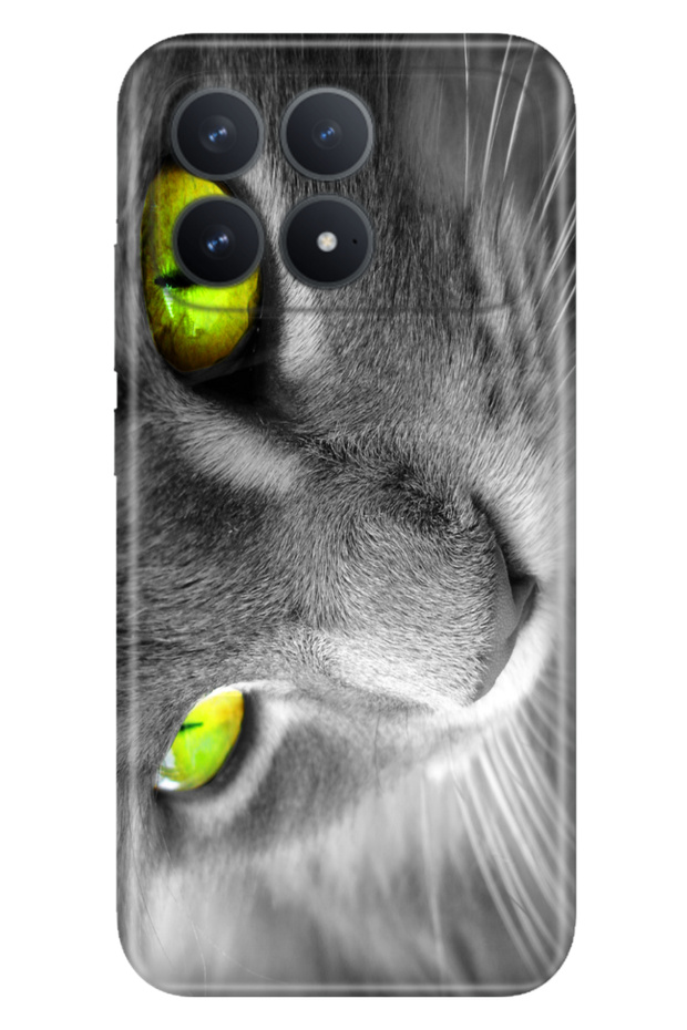 Poco F8 Pro 6.59" Case Patterned Silicone Printed Cover Yellow Eye Cat