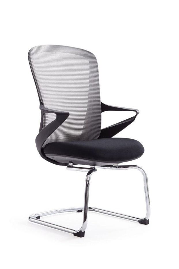 Modern Stylish Middle Back Mesh Office Chair with Elegant Design, 50 Density Moulded Foam Seat, Fiberglass PP Frame, Chrome Steel Legs