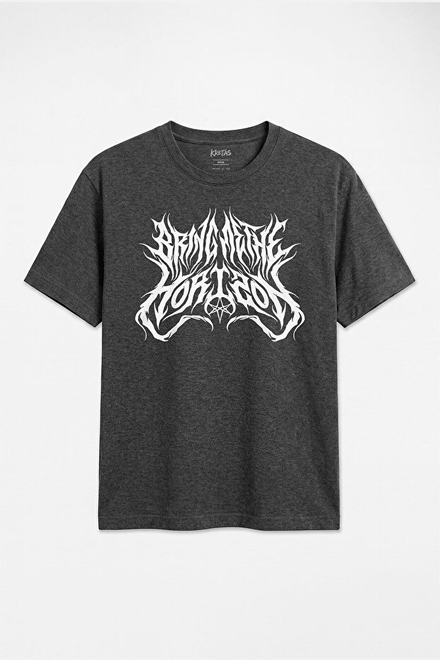 Bring Me the Horizon Bmth Deathcore Metalcore Alternative Metal Rock Unisex Anthracite Melange T-Shirt