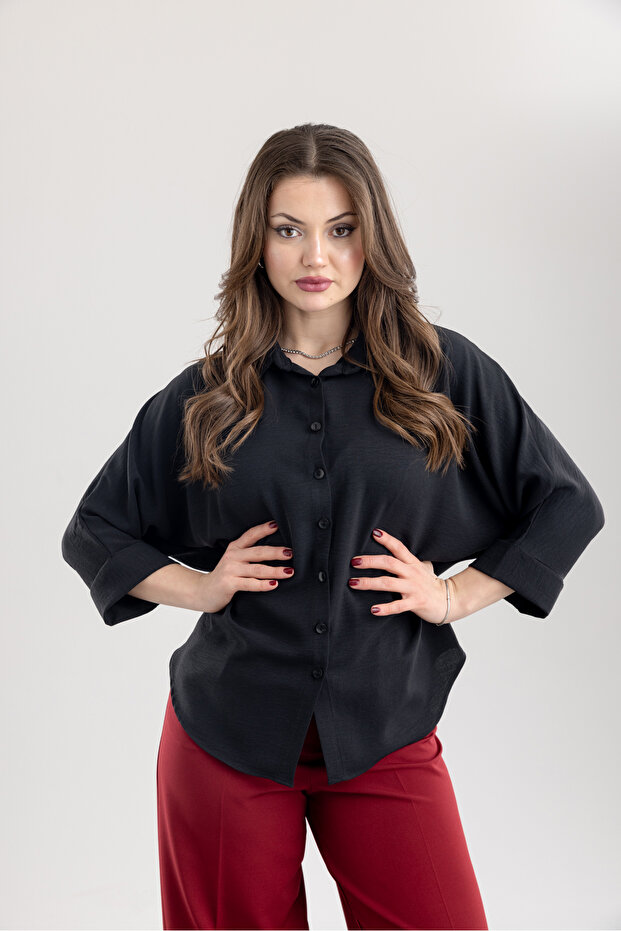 Women's Linen Bat Sleeve Shirt