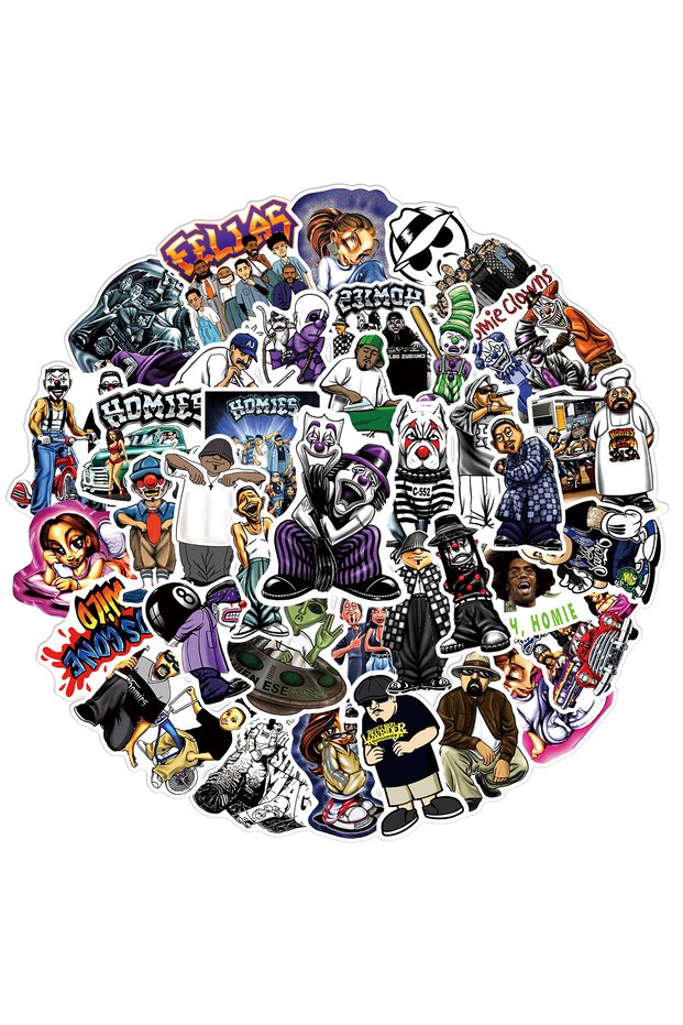 50pcs 50Pcs Homies Stickers for DIY Luggage Laptop Skateboard Motorcycle Bicycle Car Graffiti Sticke