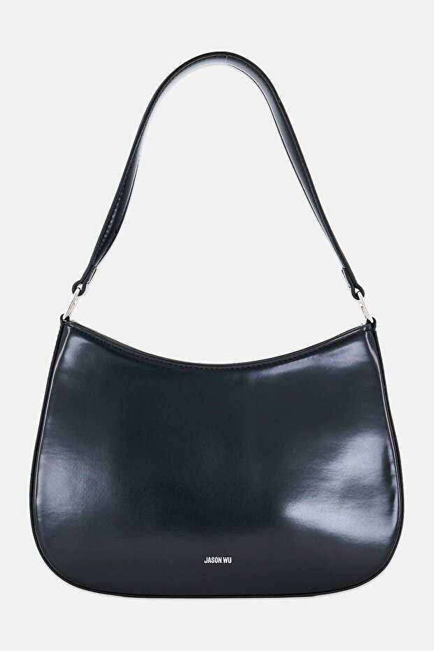 Women Brand Logo Handbag, Black