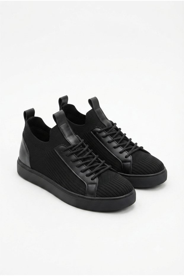 Zrk-x112 black knit orthopedic supported breathable comfortable daily sports shoes