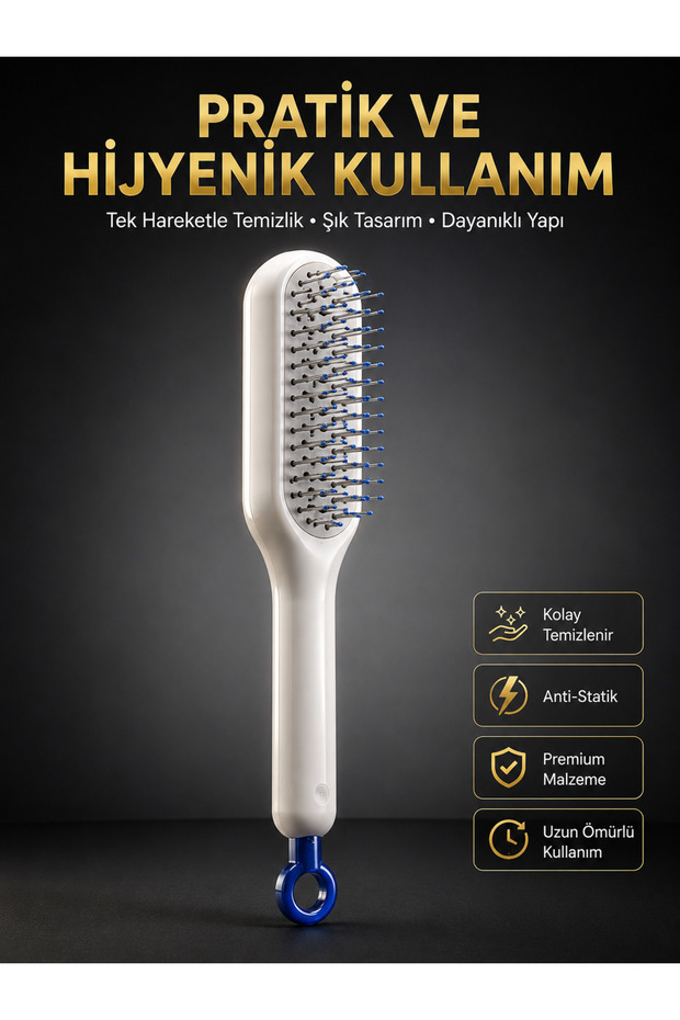 Preminium New Generation Hair Brush Cleans the Scalp from Dead Skin Easily Cleaned