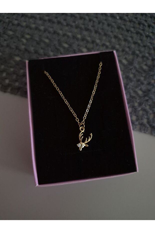 Lucky Deer Steel Chain Necklace Y2K