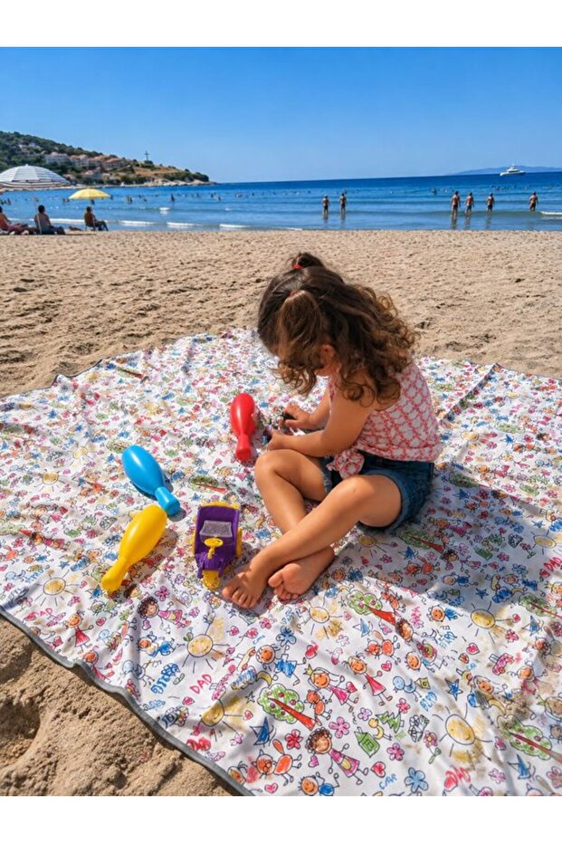Family.150X150 cm Waterproof, Beach/Floor/Table Cover, for Activities and Games