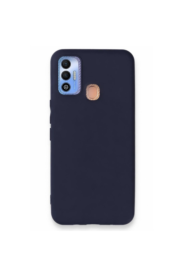 Tecno spark 7t case first silicone - navy blue