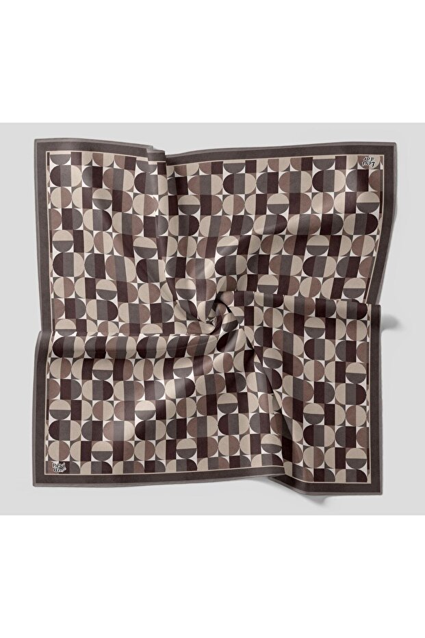 Women's Geometric Pattern Sparkling Crystal Scarf with Silk Feel