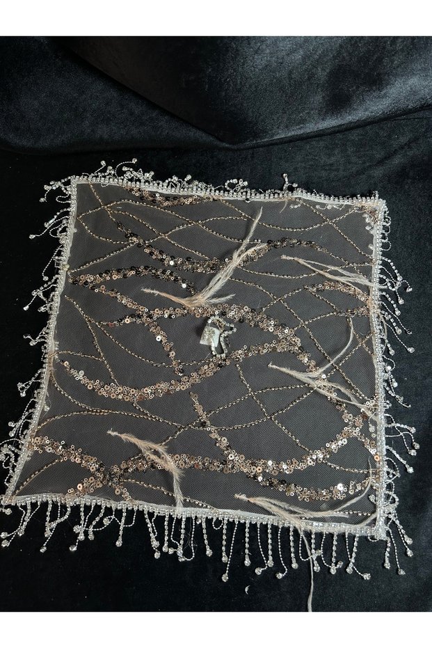 Brown Bridal Handkerchief Albanian Handkerchief