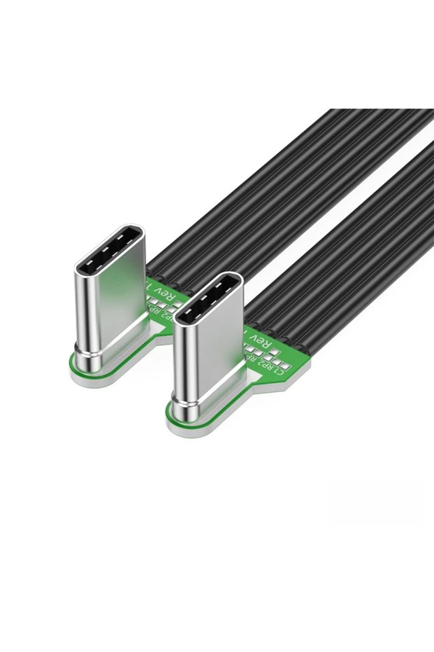 5cm 05 65W Fast Charging 2.0 Data Transfer Data Cables Flexible Flat Silicone USB C to USB C Cable L