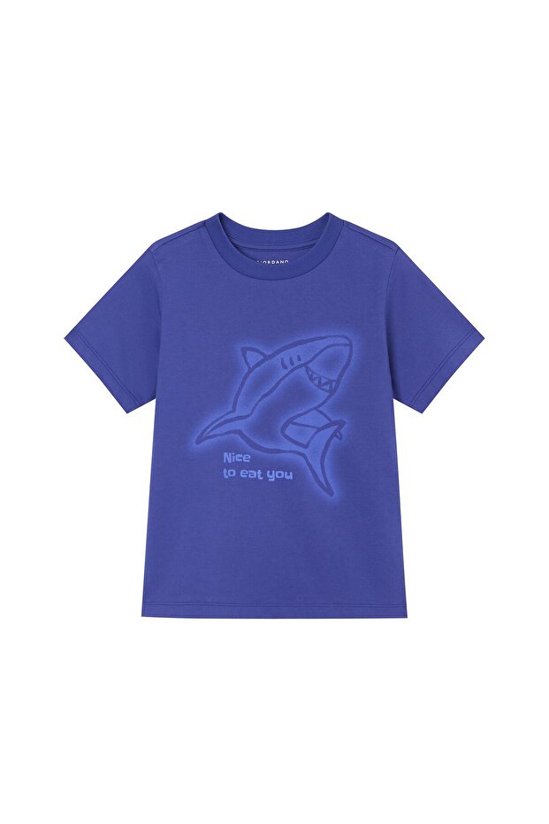 Kids' Nice To Eat You Printed Cotton Tee