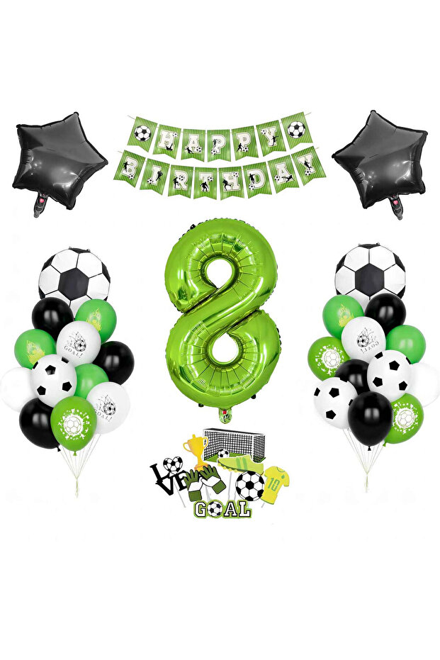 Football-themed birthday party set.
