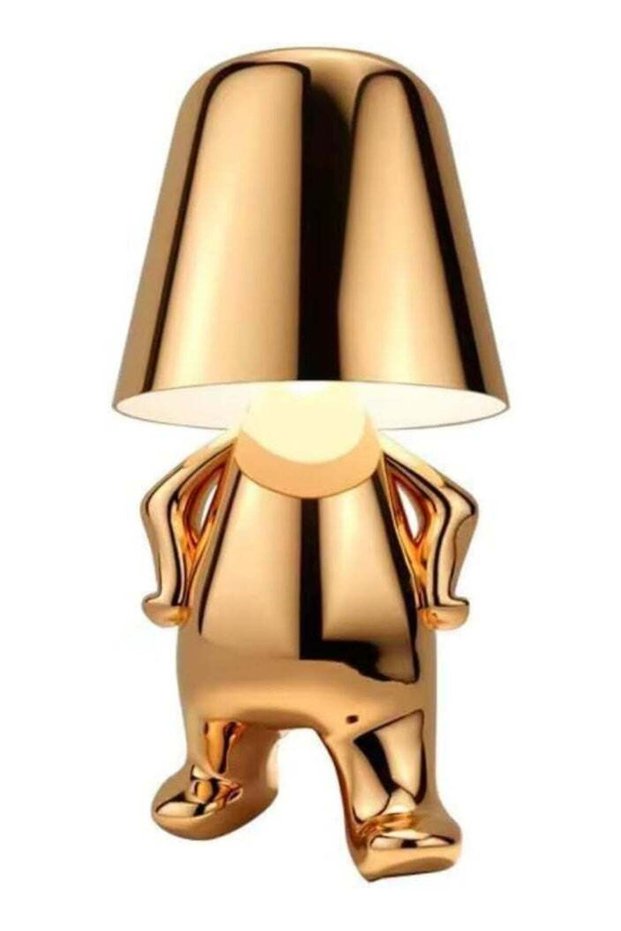 Modern Rechargeable Cordless Table Lamp, Dimmable LED Metal Desk Lamp, Battery Operated Touch Control Lamp for Living Room, Bedroom, Office, Restaurant & Indoor Decor – Gold & Silver