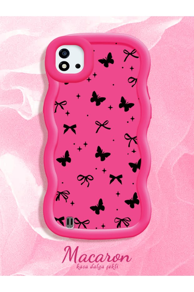 Realme C20/C20A Compatible Thin Butterfly Bow Printed Soft Structure Daily Use Phone Case