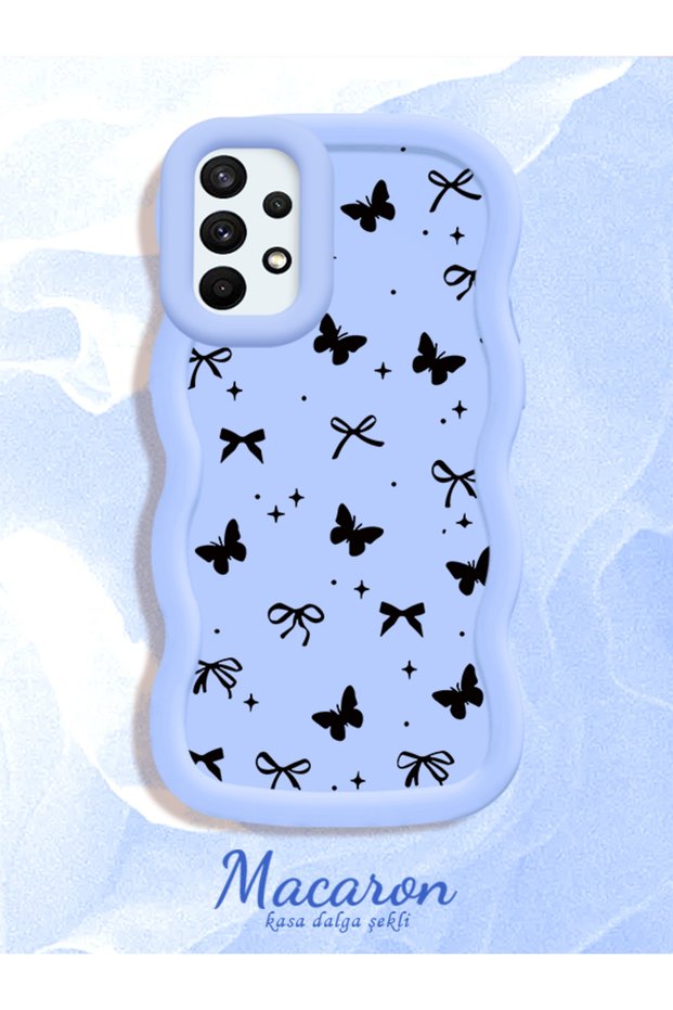 Samsung Galaxy A73 Compatible Thin Butterfly Bow Printed Soft Structure Daily Use Phone Case