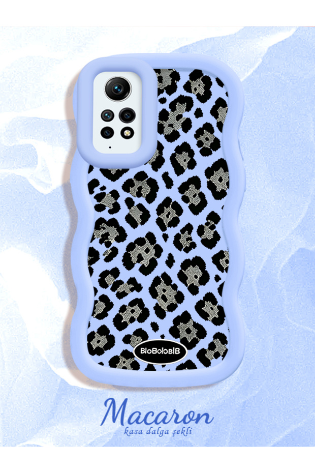 Redmi Note 12 Pro 4g Compatible Wavy Frame Leopard Print High Quality Silicone Phone Case