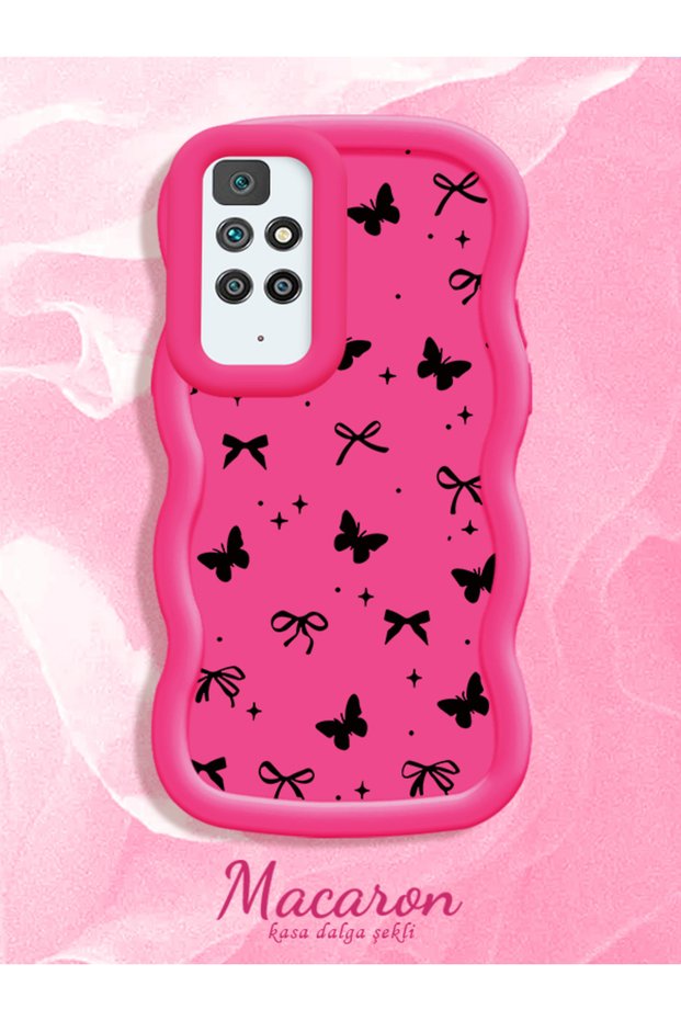 Redmi 10 4g Compatible Thin Butterfly Bow Printed Soft Structure Daily Use Phone Case